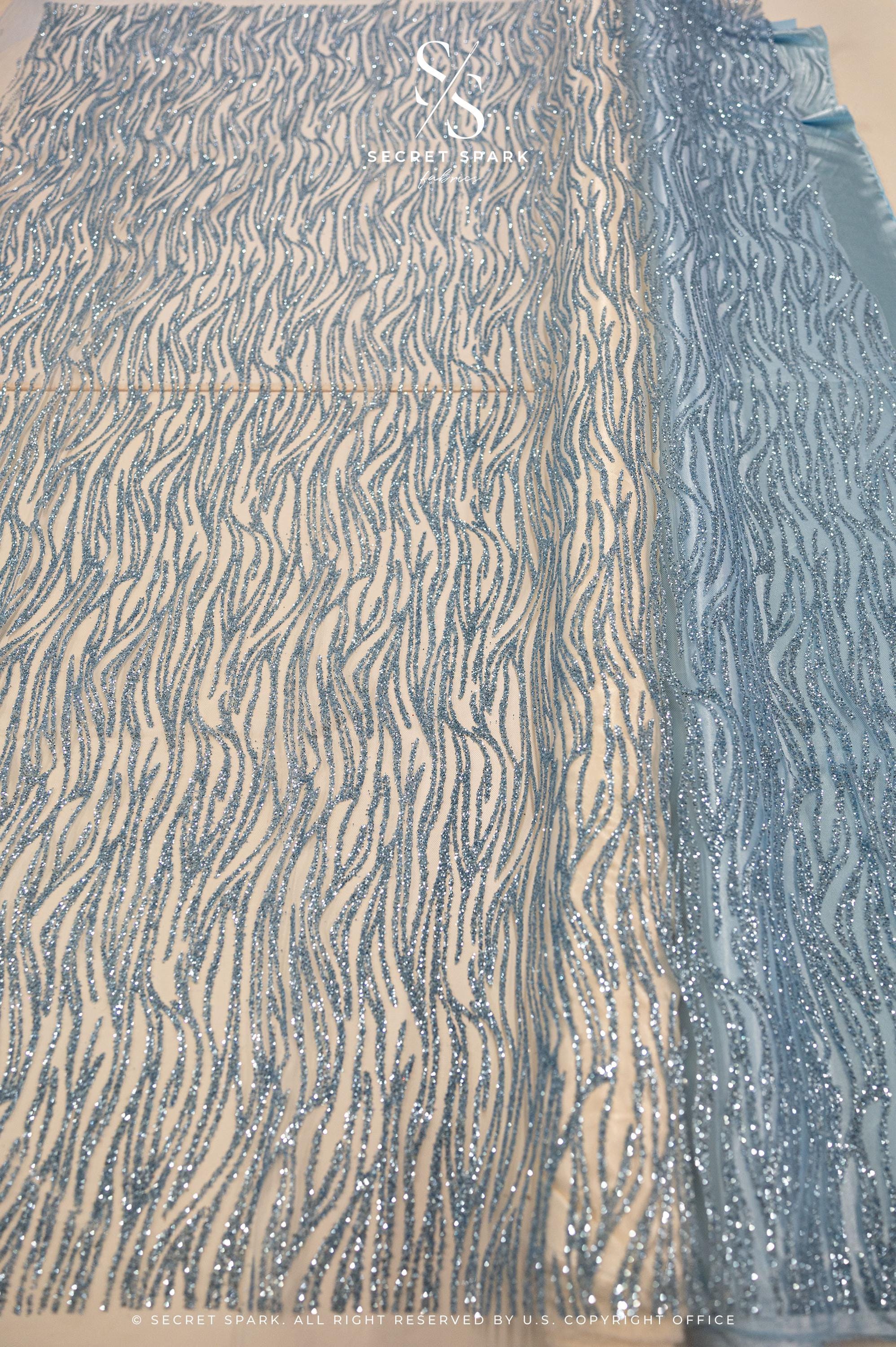 Waves Glitter Pastel Blue - Image 3