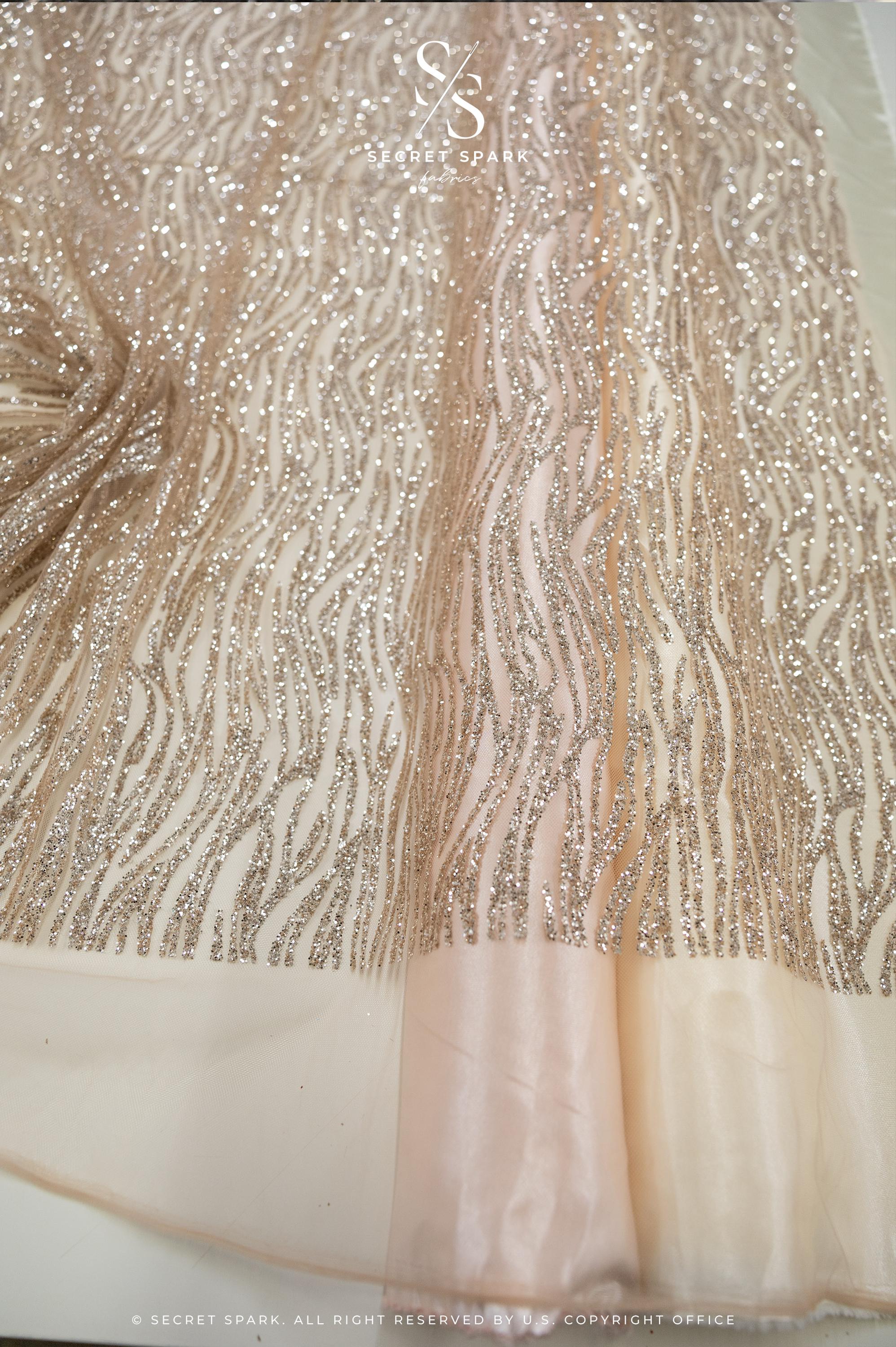 Waves Glitter Mystic Beige - Image 3