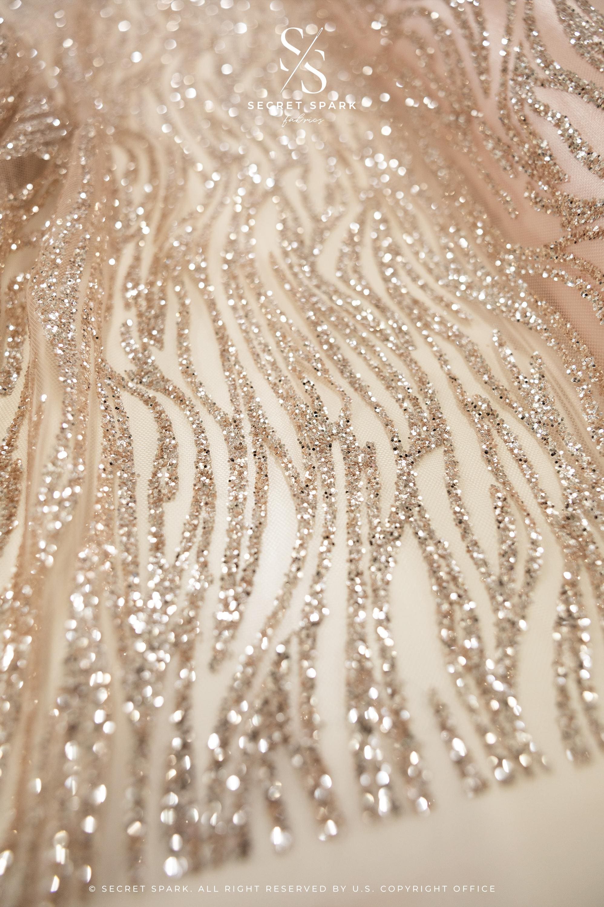 Waves Glitter Mystic Beige - Image 4