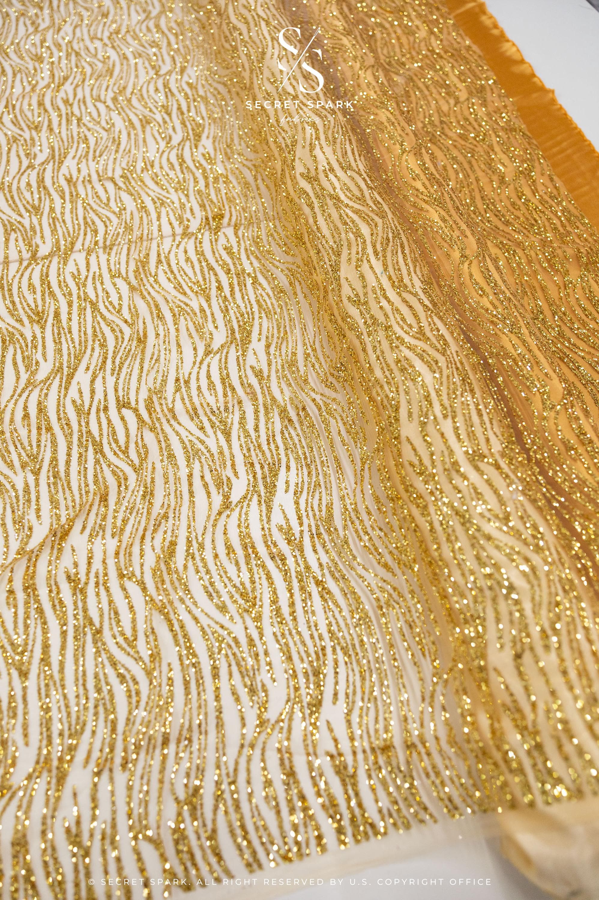 Waves Glitter Gold - Image 3