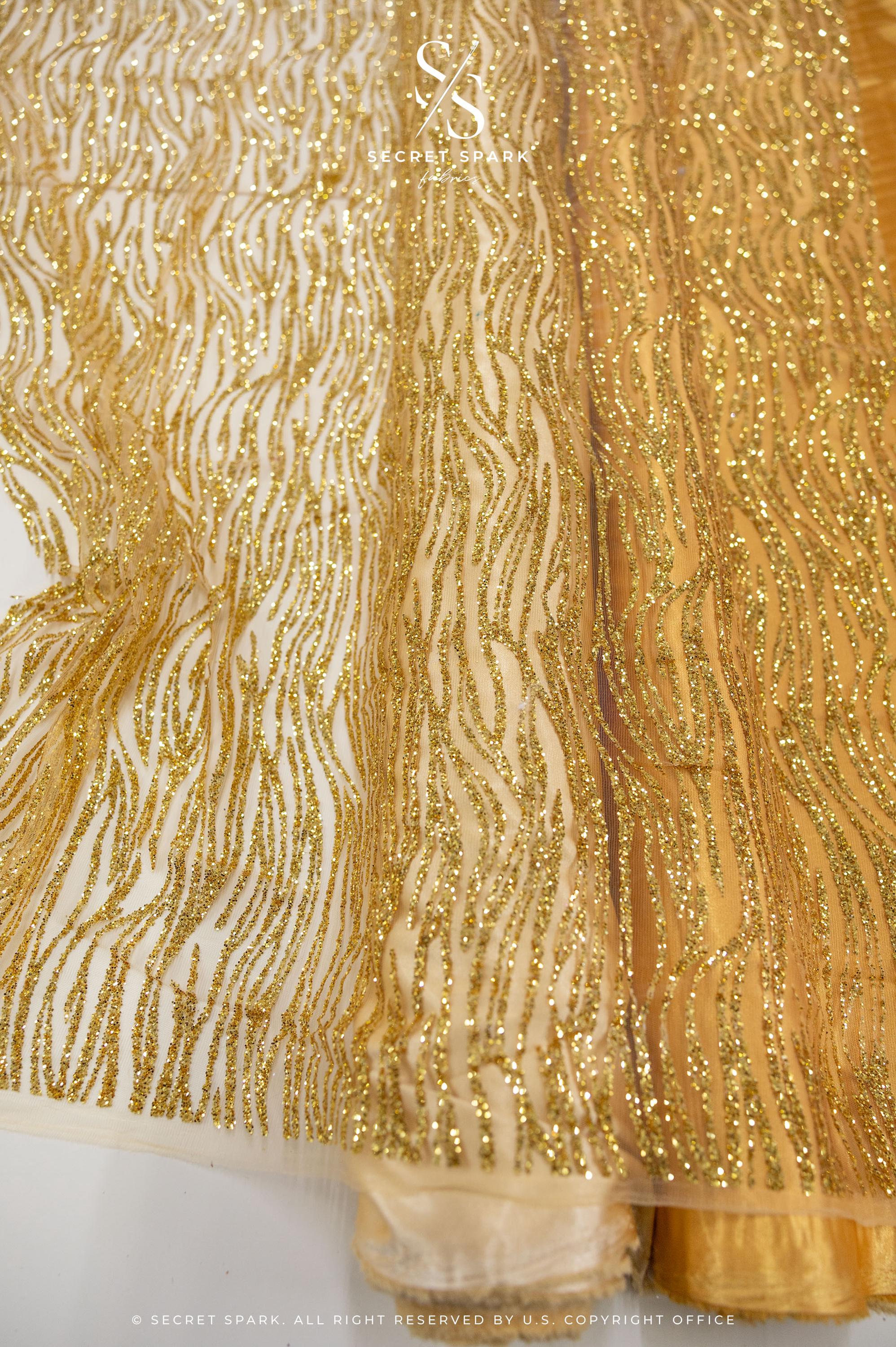 Waves Glitter Gold - Image 1